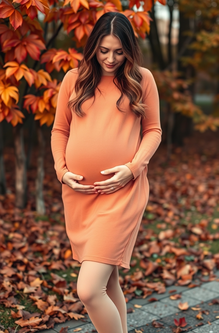 Knit Dress With Tights
