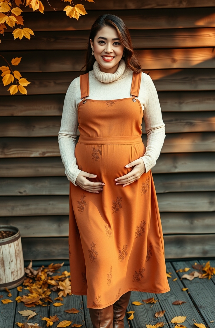Turtleneck With Pinafore Dress