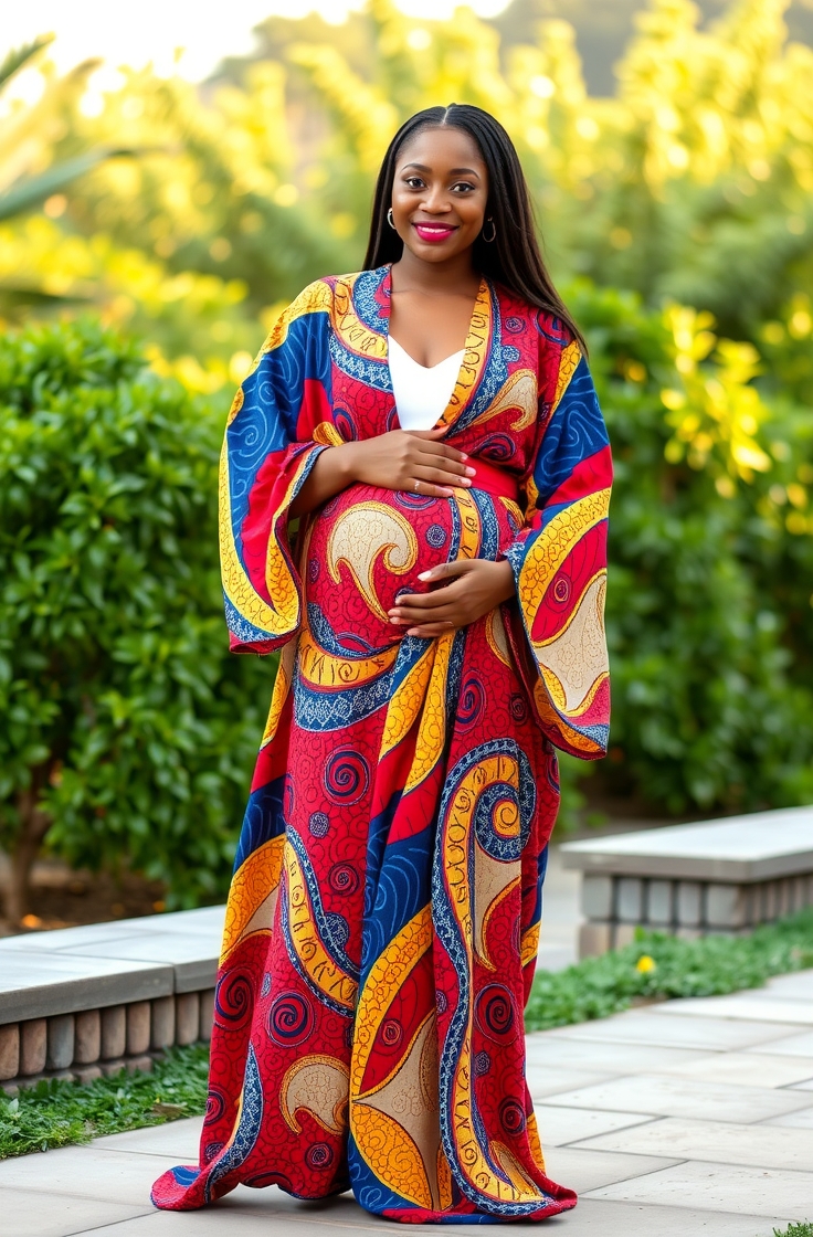 Ankara Kimono With Inner Dress