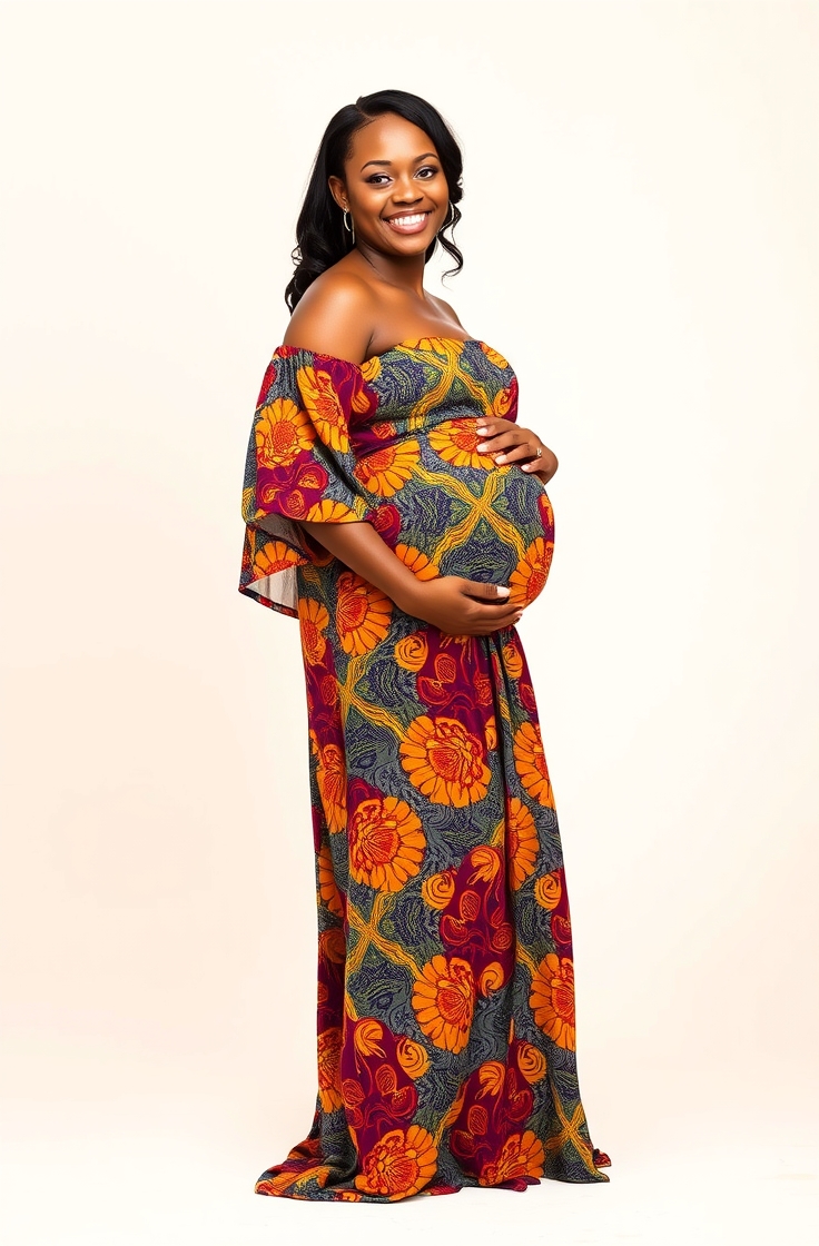 Ankara Maxi Dress With Empire Waist