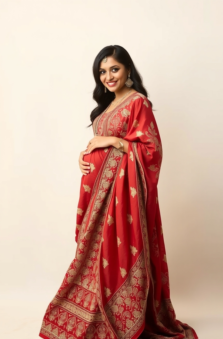 Floor-Length Maternity Kaftan
