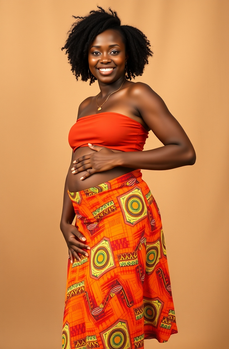 Kitenge Skirt With Stretchy Top