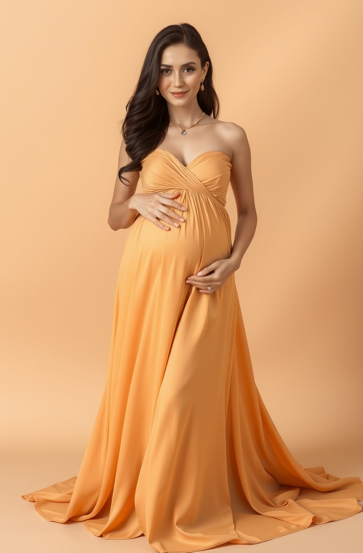 Long Maxi Dress With Empire Waist