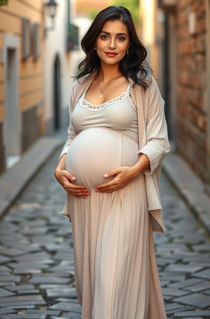 Long Skirt with a Soft Tank and Light Jacket