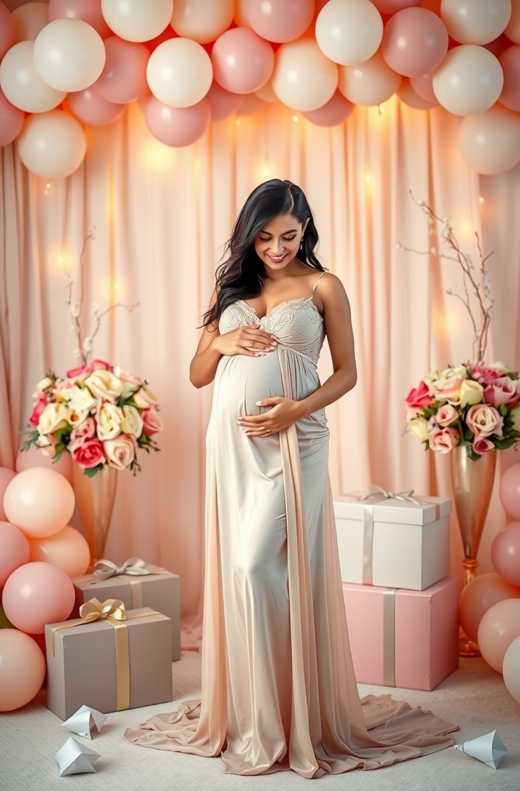 Maternity Gown For A Glam Baby Shower
