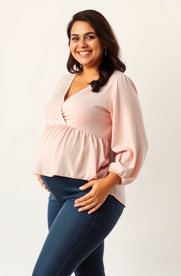 Maternity Jeans With Flowing Blouses