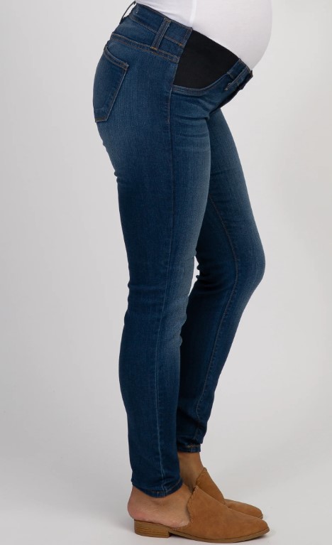 Maternity Jeans with Stretch and Side Panels