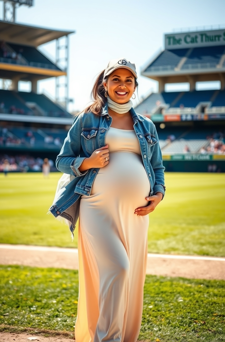 Maxi Dress With a Denim Jacket