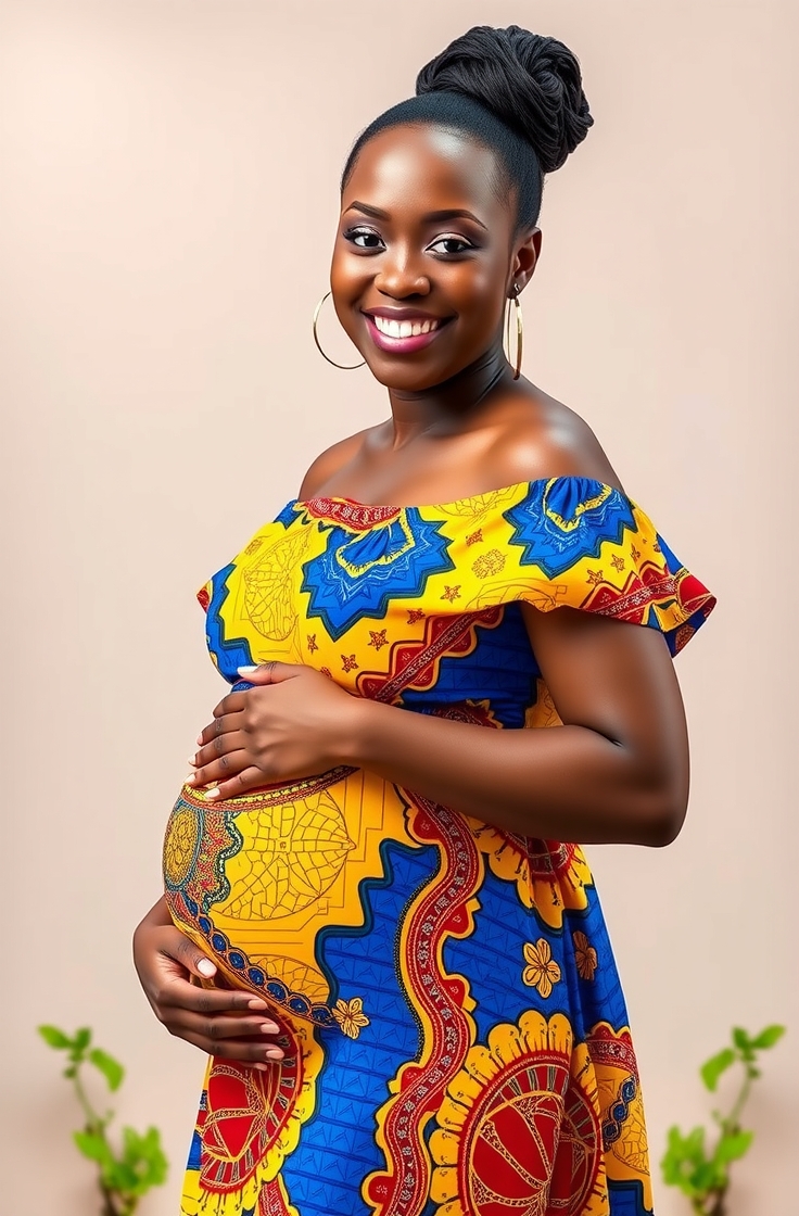 Off-Shoulder Ankara Dress