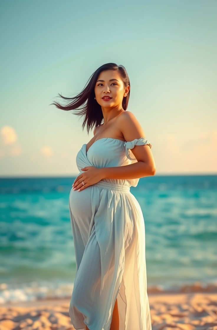 Off-Shoulder Dress With Elastic Waist