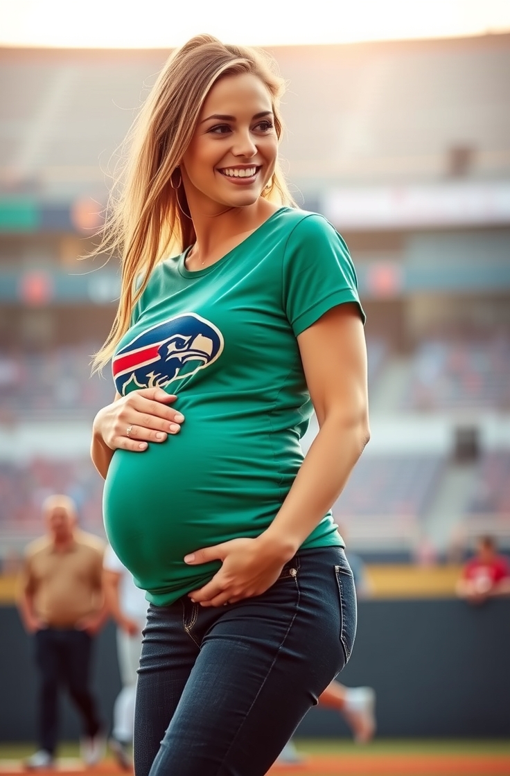 Team T-Shirt With Maternity Jeans