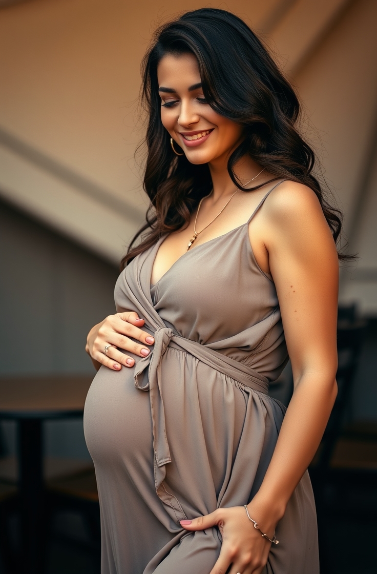 Wrap Dress With V-Neckline