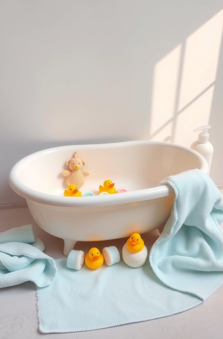 Baby Bath Time Station for Baby Care Dramatic Play
