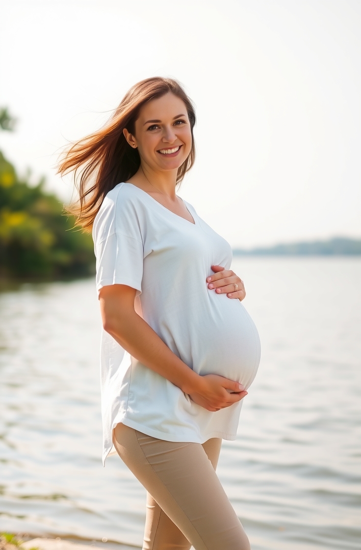 Cotton Maternity Tunic with Leggings