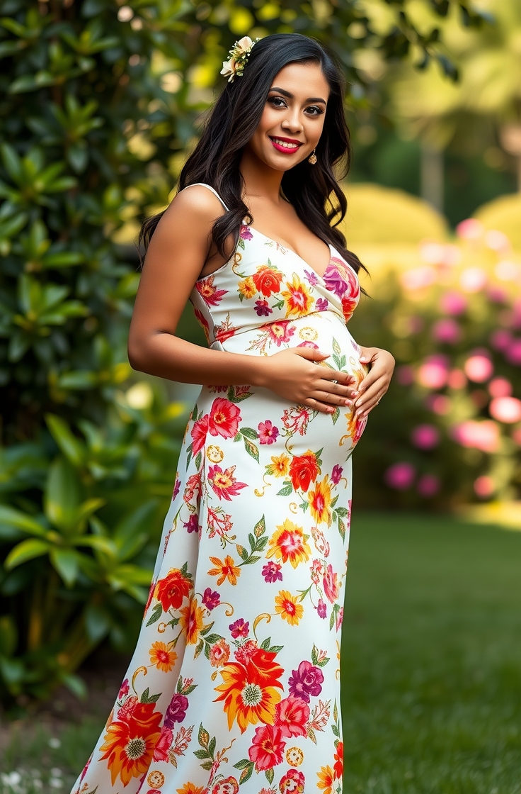 Floral Print Maxi Dress