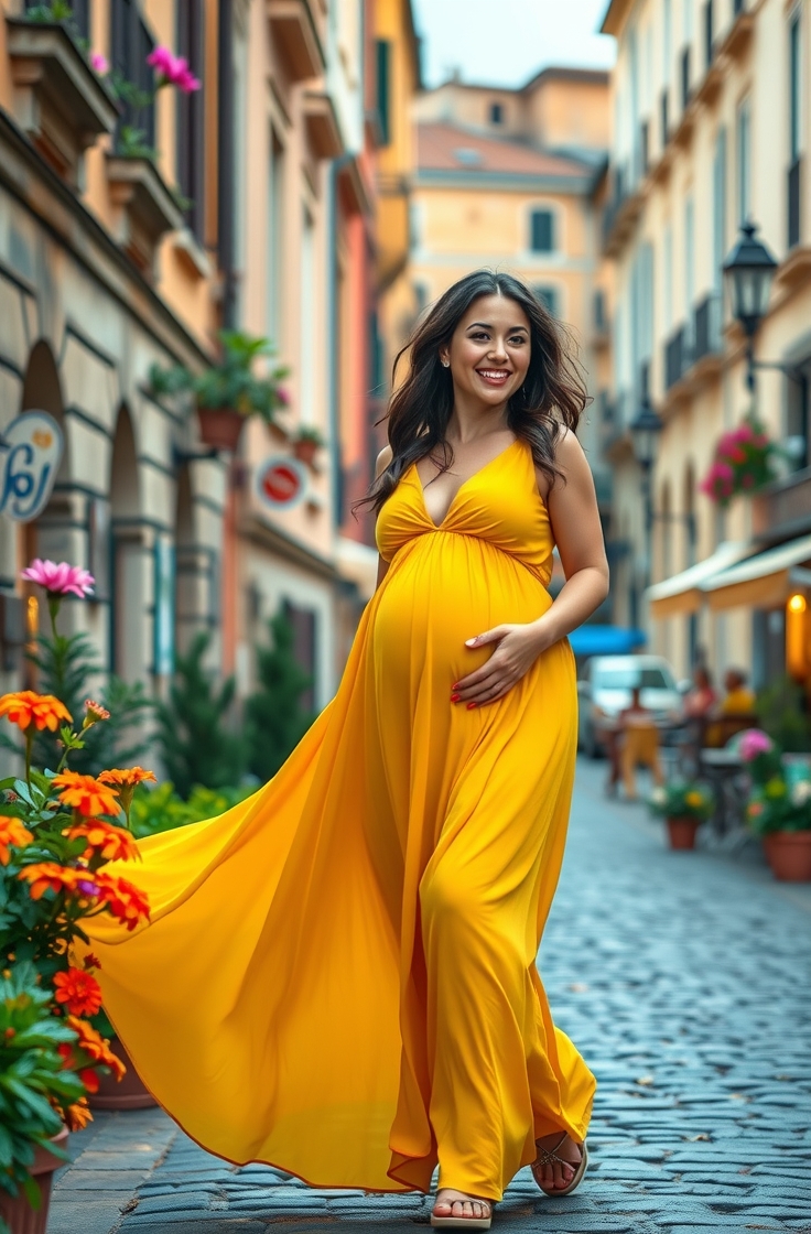 Flowing Maxi Dress for City Walks
