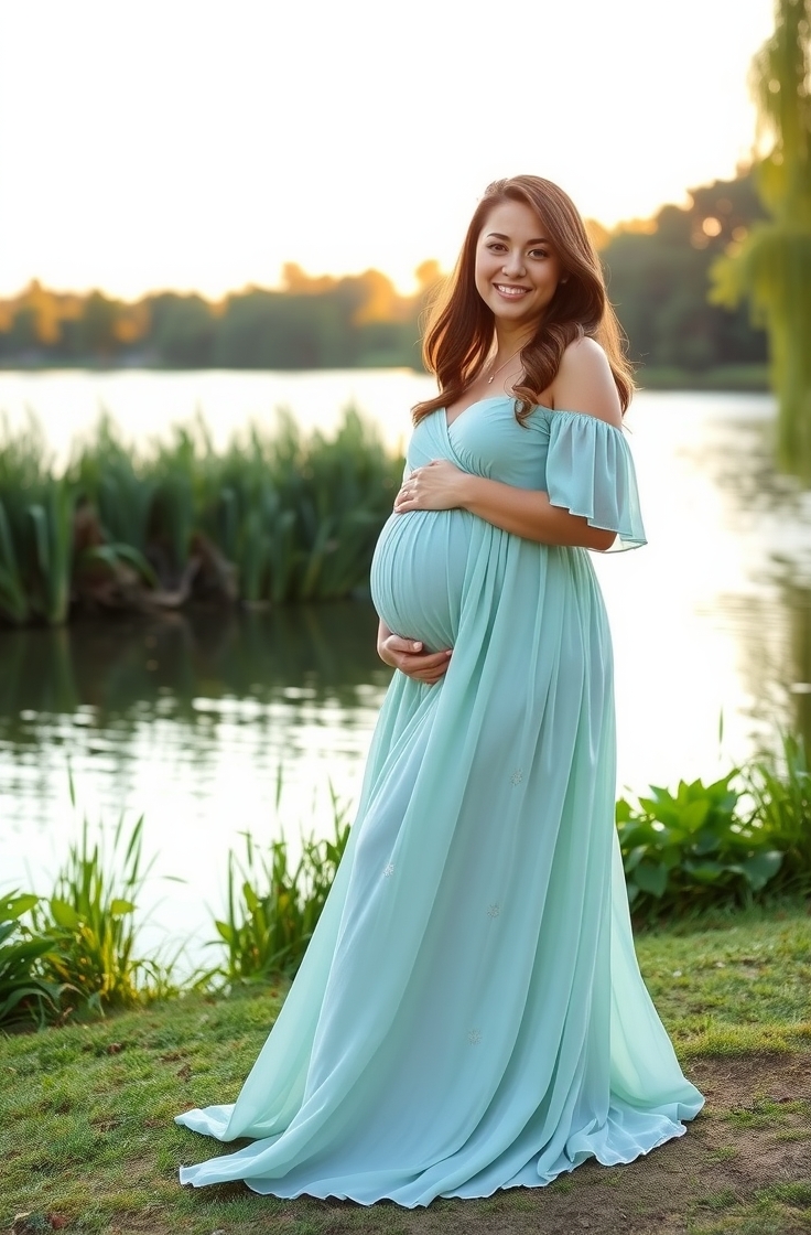 Flowy Maternity Maxi Dress