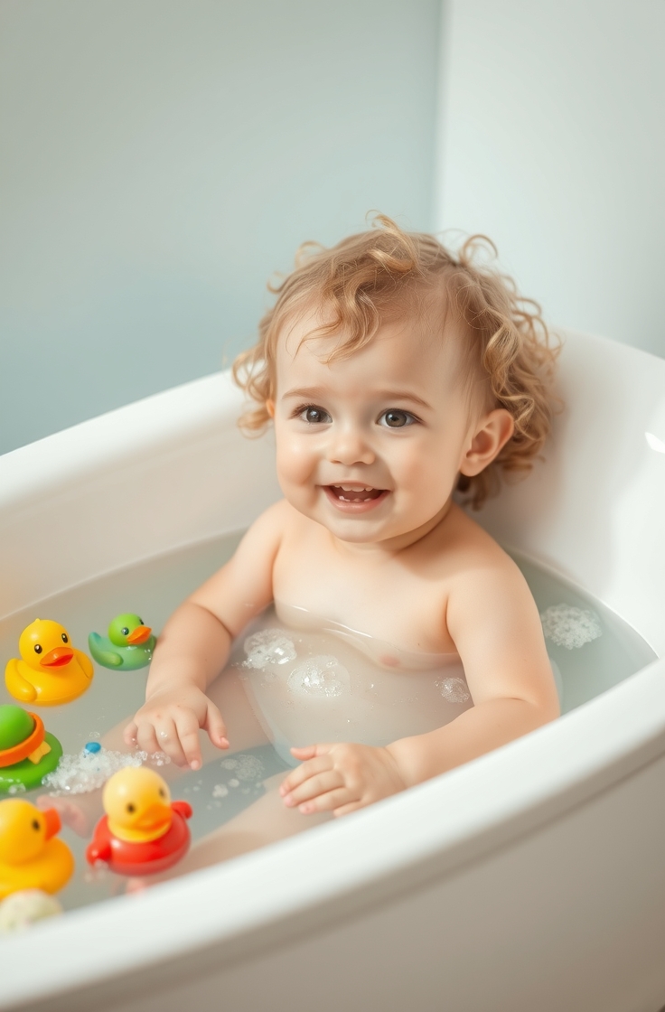 Gentle Bath Time With Fun Toys