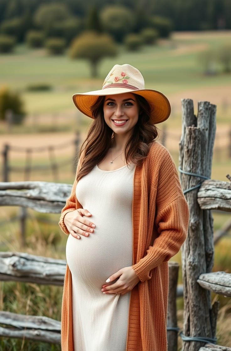 Knit Dress with Long Cardigan and Hat
