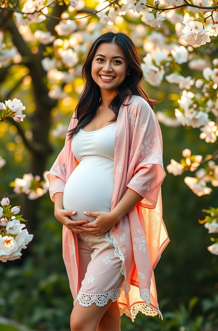 Lightweight Kimono Over Tank and Shorts