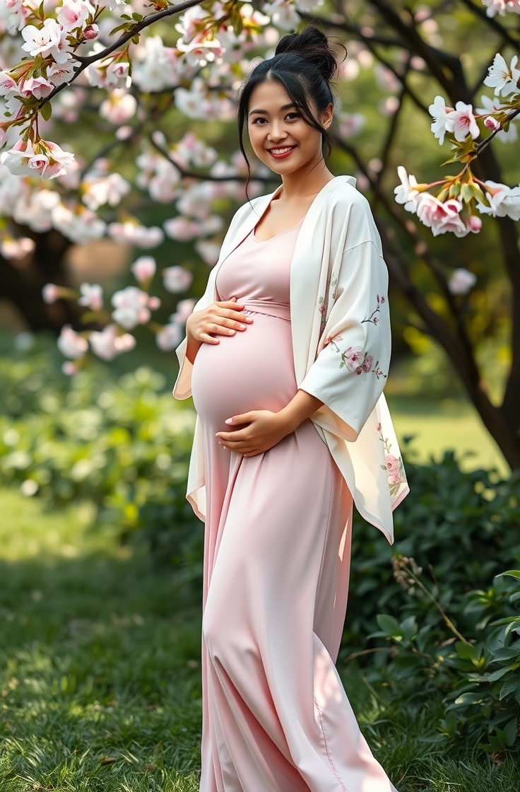 Lightweight Kimono Over a Dress