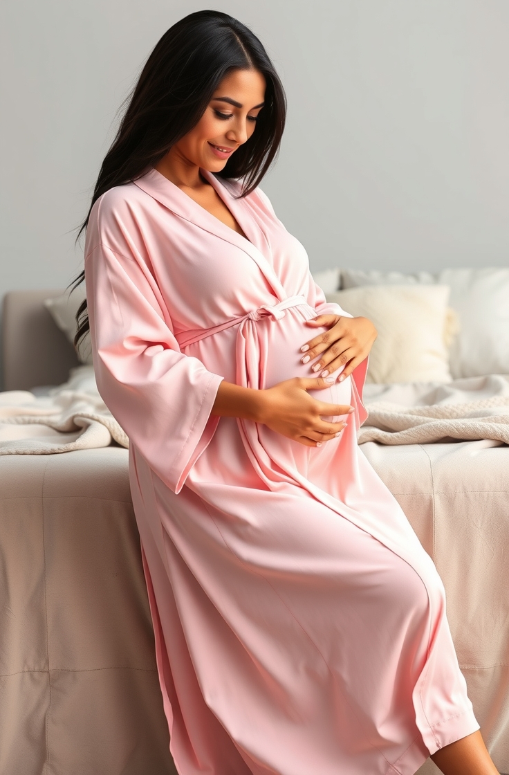 Long Maternity Robes
