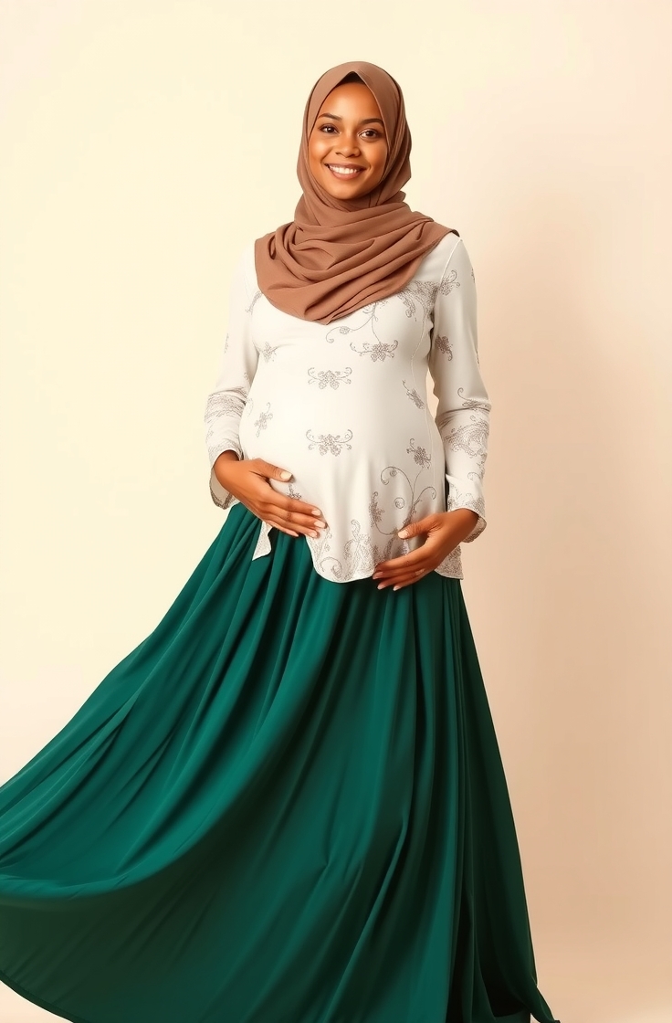 Long Skirts with Maternity Tops