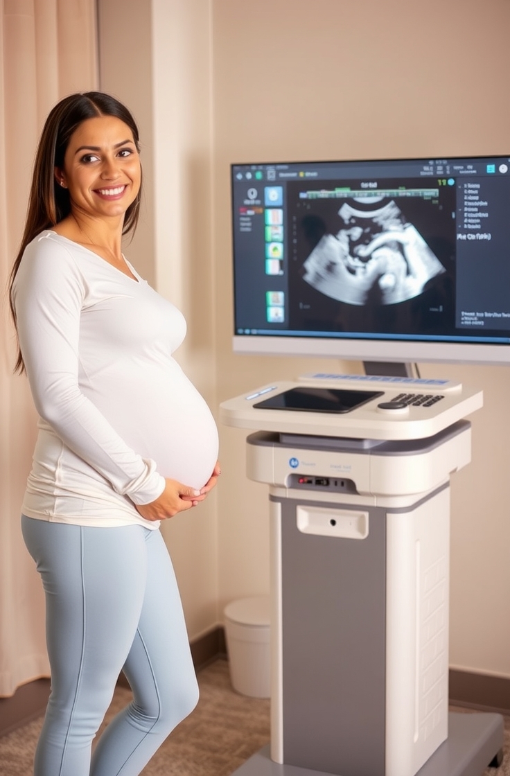 Maternity Leggings with a Long T-Shirt