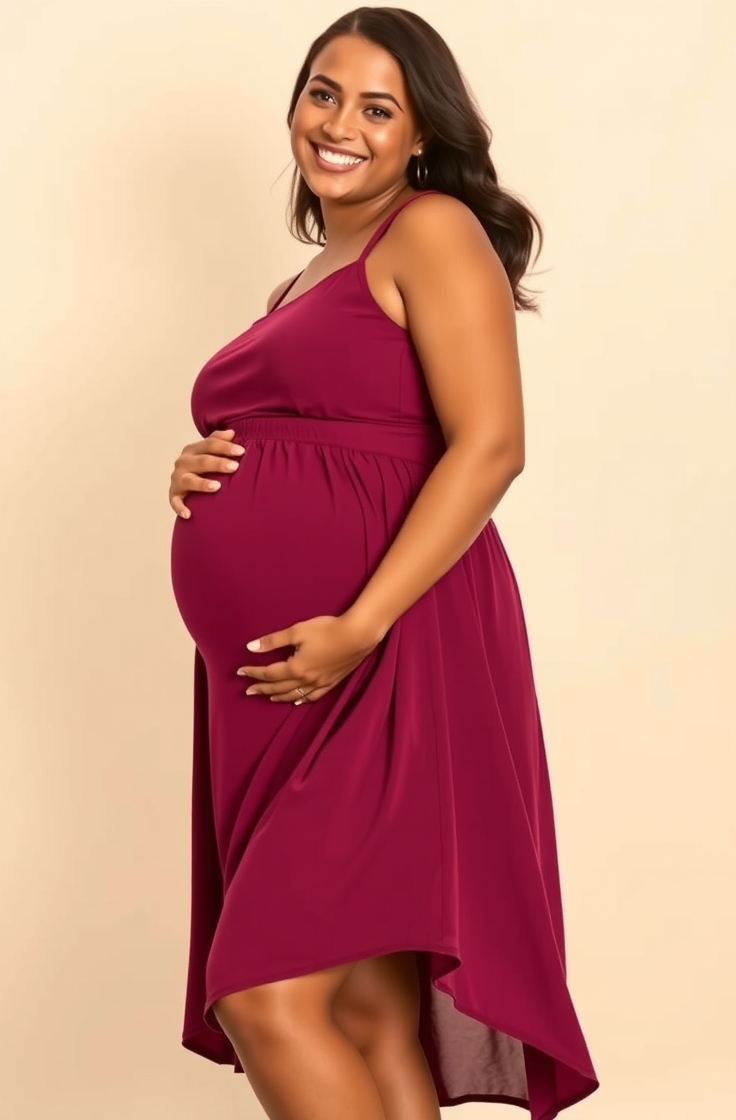 Maternity Midi Skirts with Stretch Waistbands