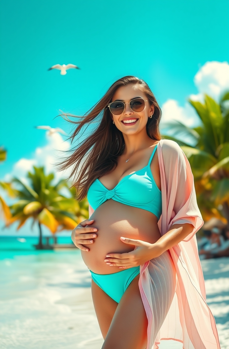 Maternity Swimsuit with Cover-Up