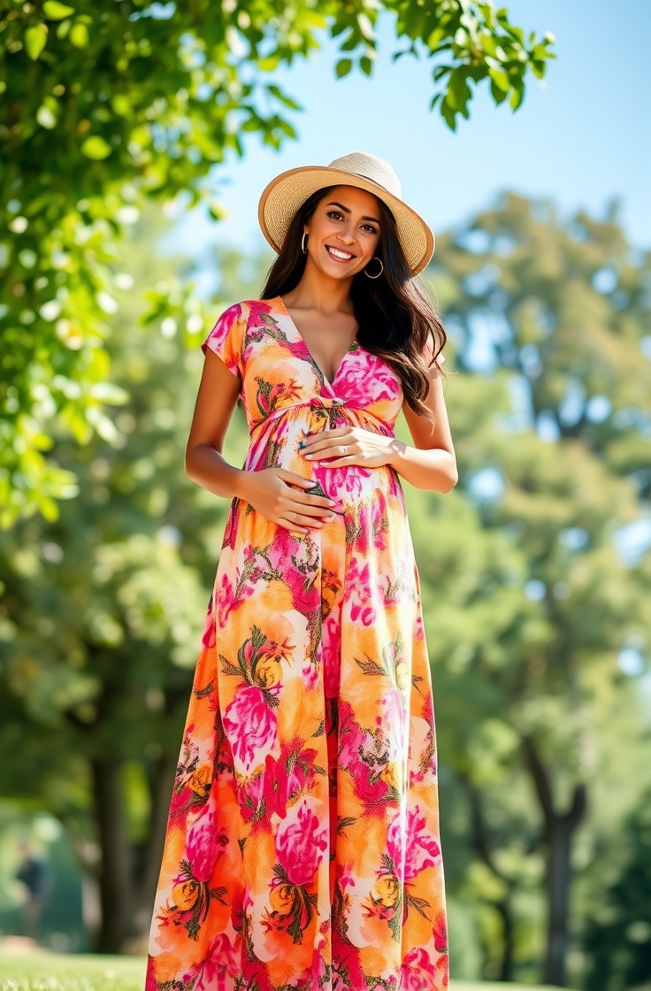 Maxi Dress with Stretchy Waist