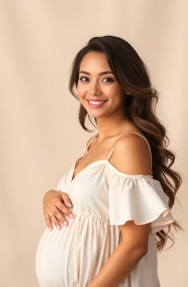 Off-Shoulder Maternity Dress