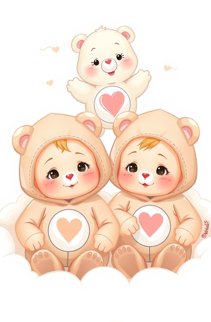 Share Bear for Twins or Siblings