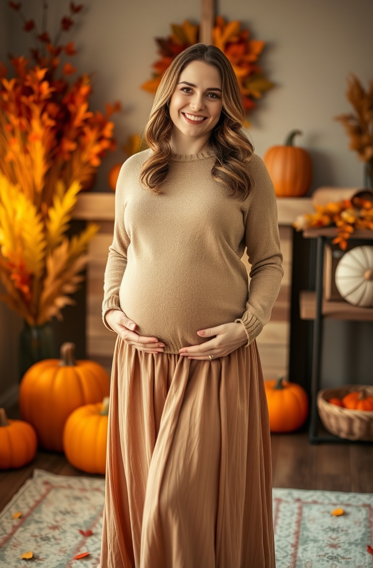 Skirt and Soft Knit Top