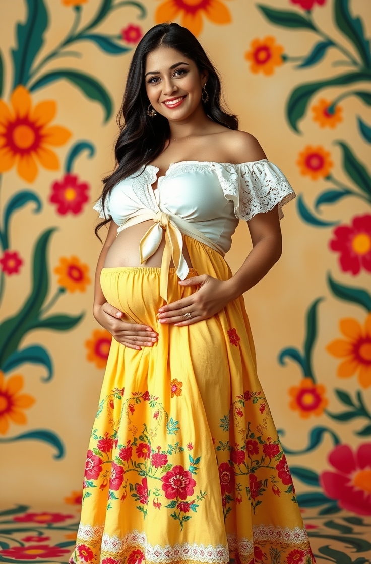 Skirt and Tie-Front Top