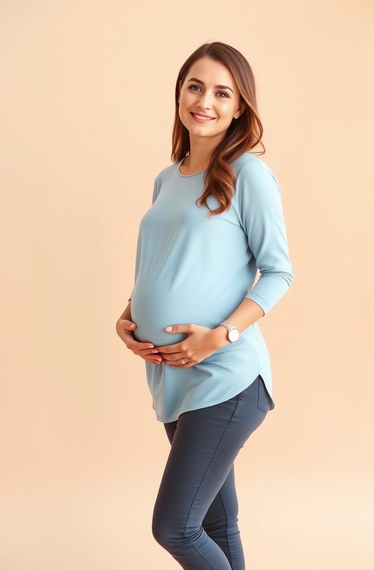 Tunic Top and Slim Maternity Pants