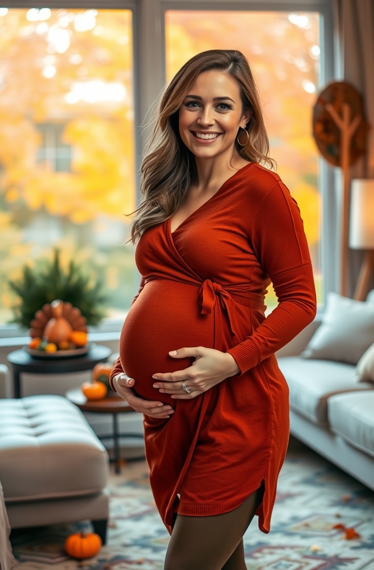 Wrap Dress with Tights