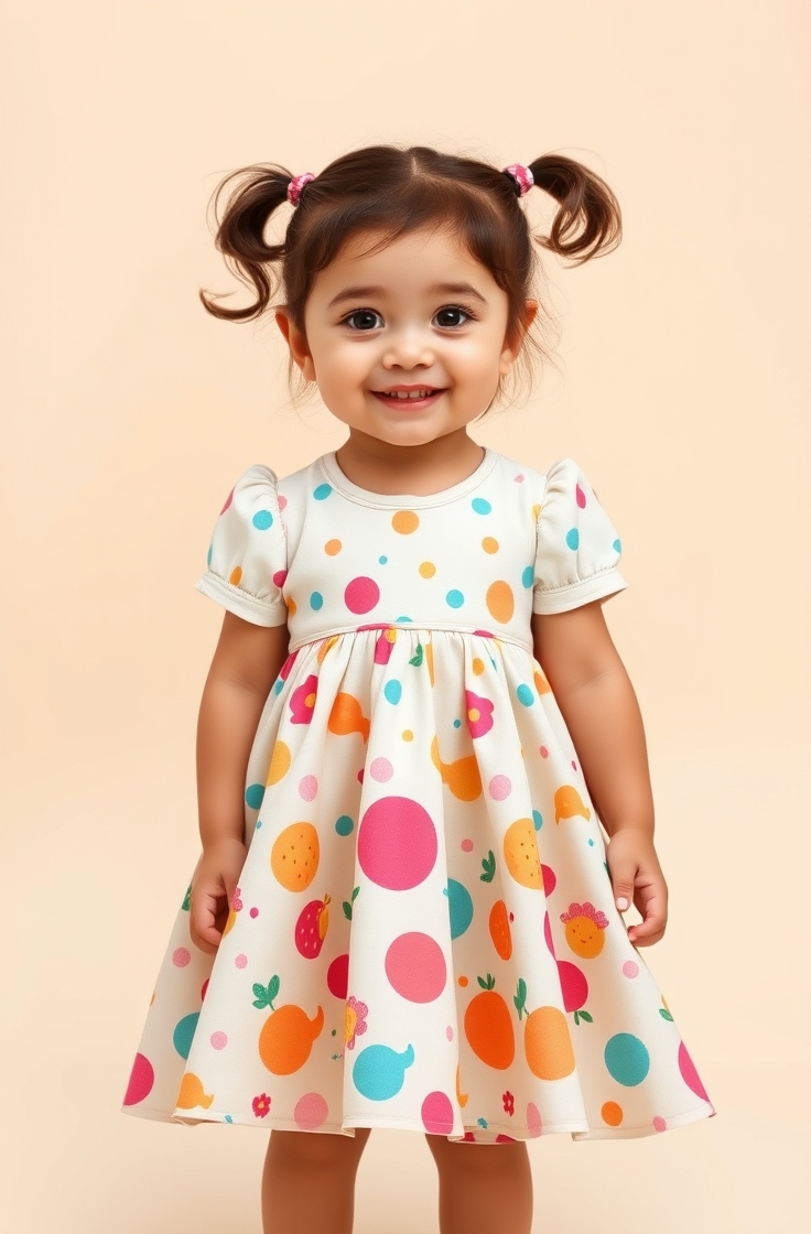 A-Line Dress with Cute Prints