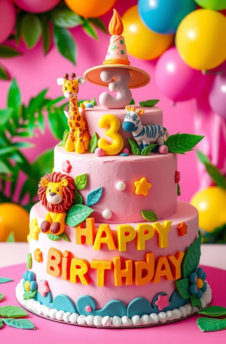 Animal Safari Cake