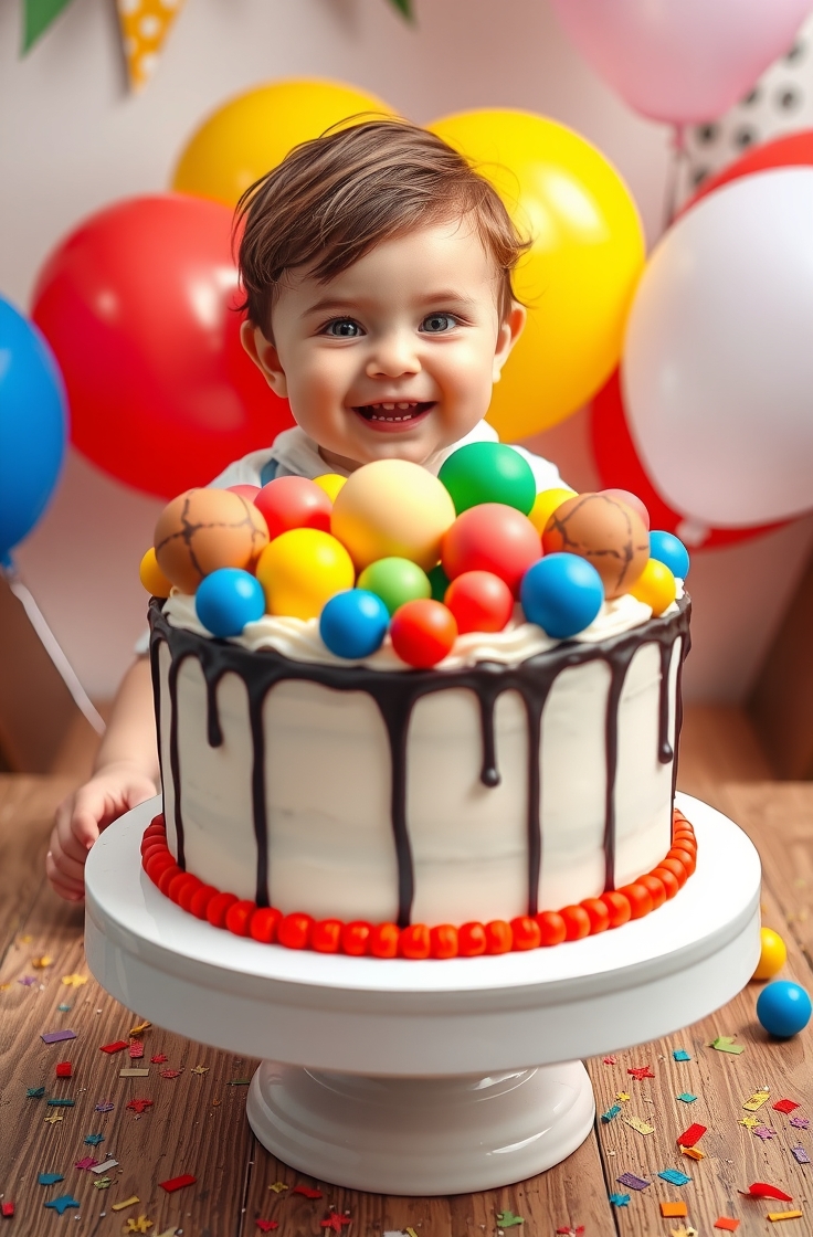 Ball-Themed Cake