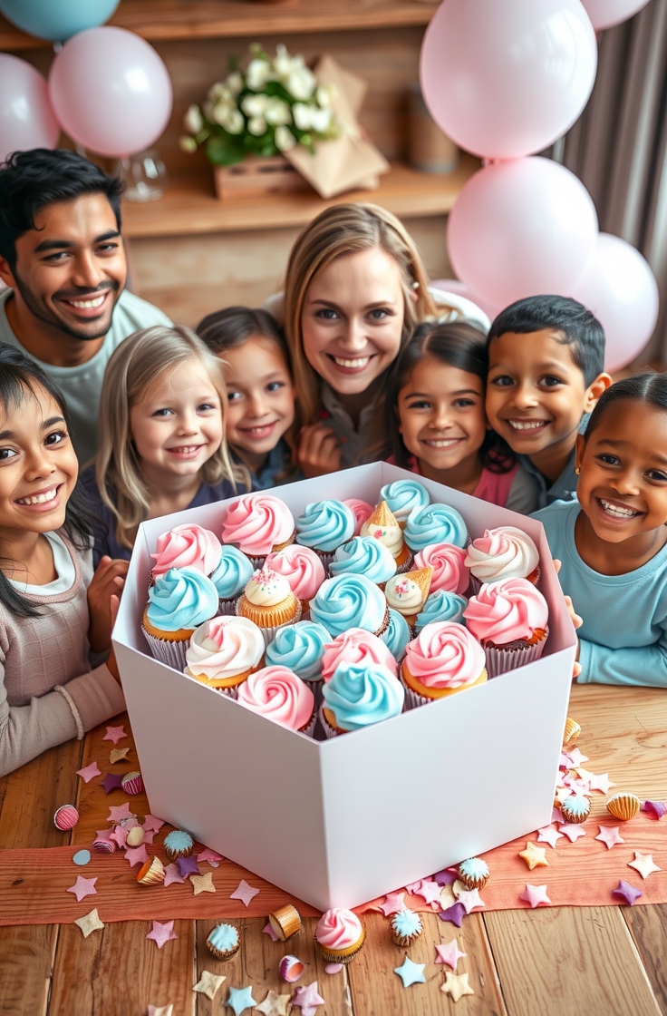 Box of Surprise Cupcakes
