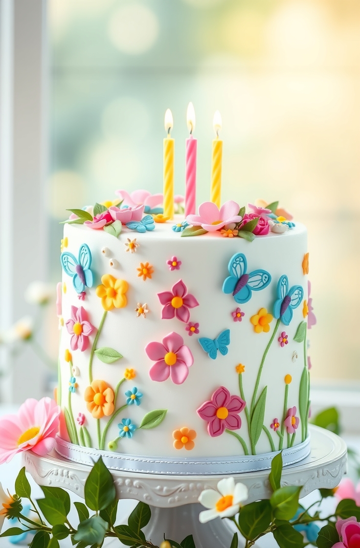 Butterfly Garden Cake