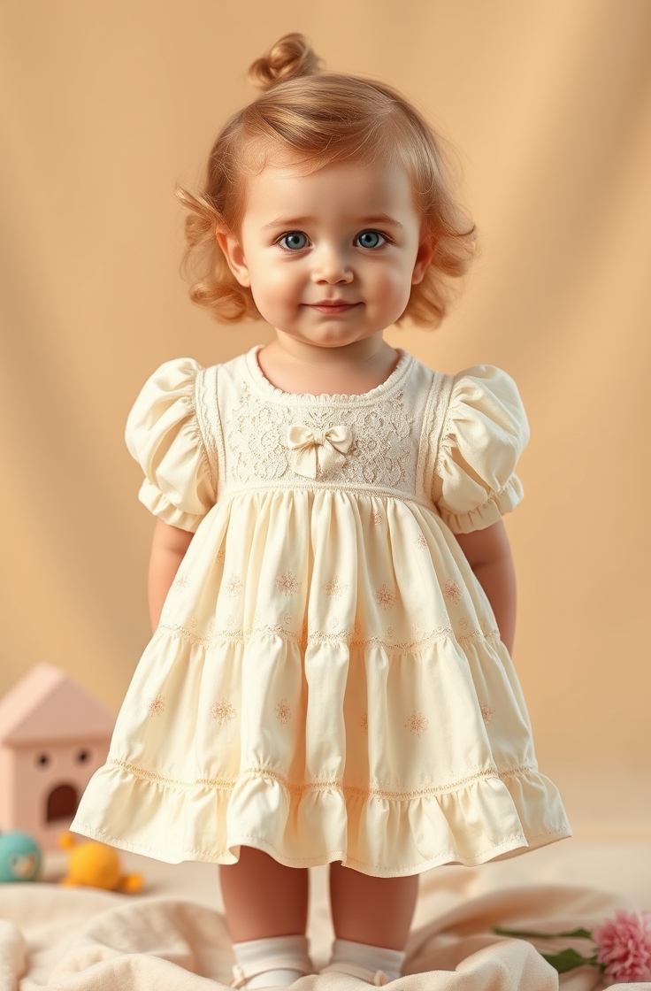 Classic Cotton Frock with Frills