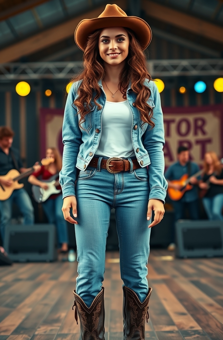 Classic Denim and Cowboy Boots