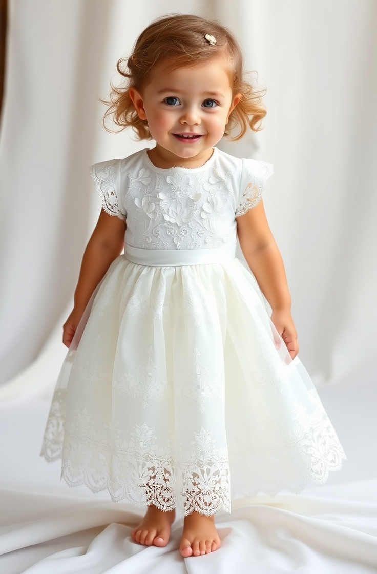 Classic White Lace Dress