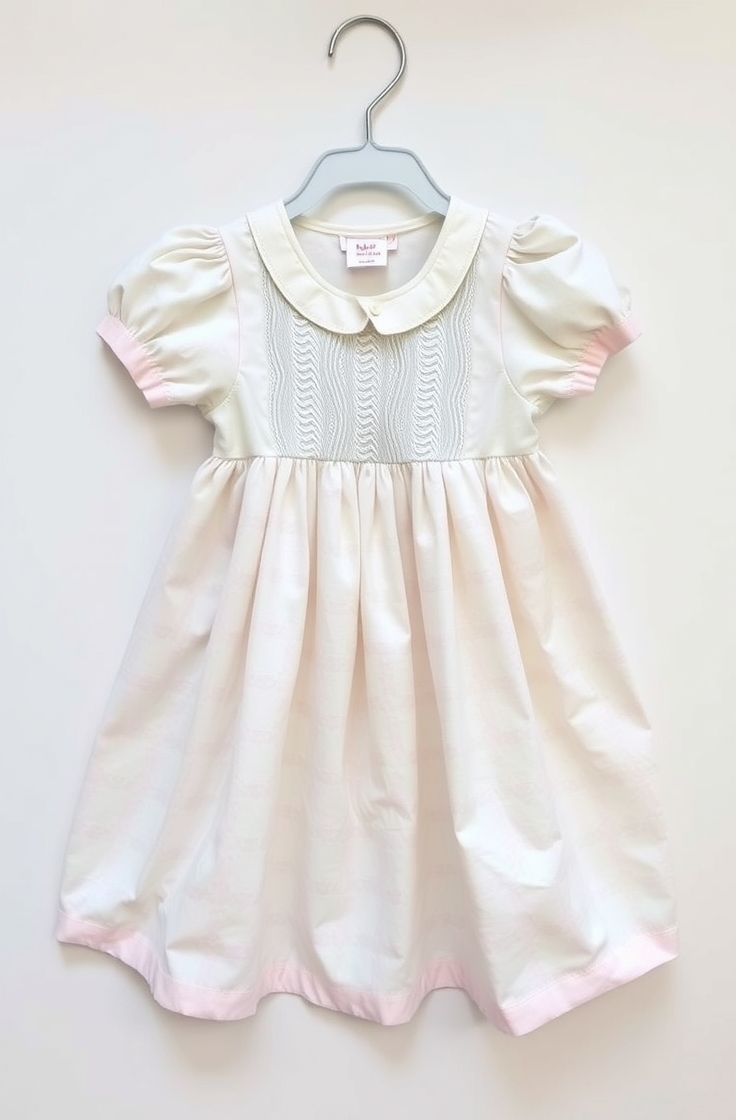 Cotton Frock with Smocking Design