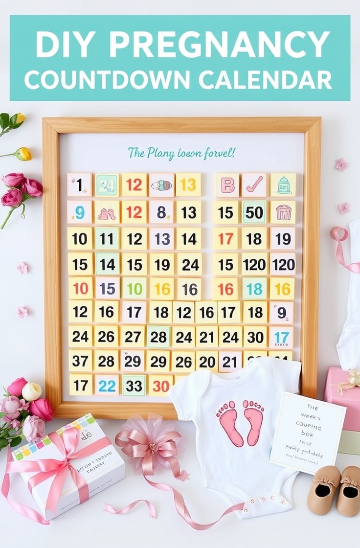 DIY Pregnancy Countdown Calendar
