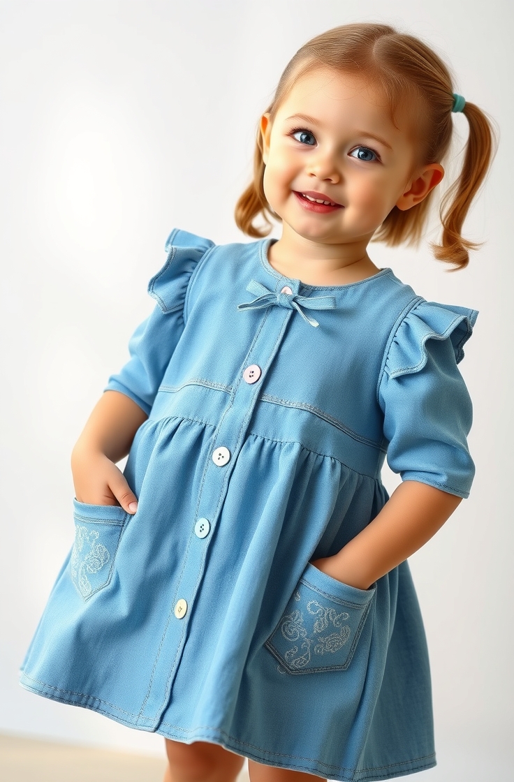 Denim Frock with Pockets