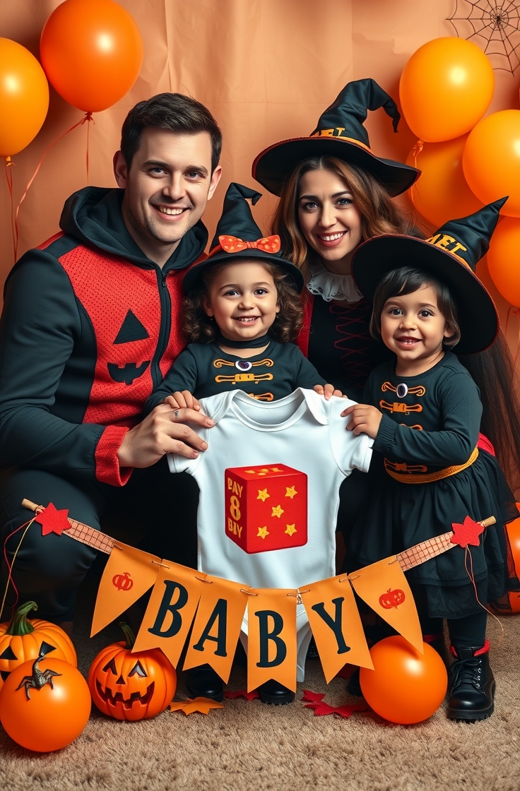 Family Costume Baby Reveal