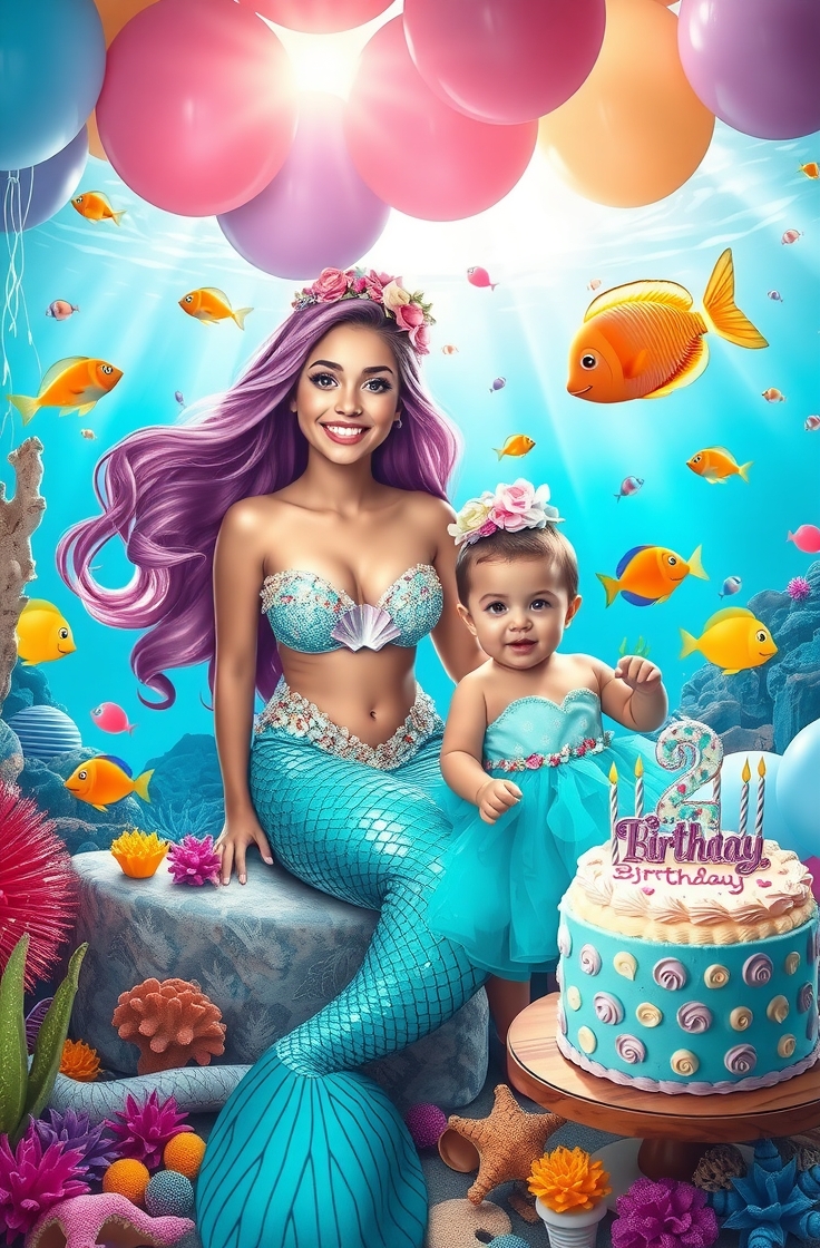 Mermaid Under the Sea Theme